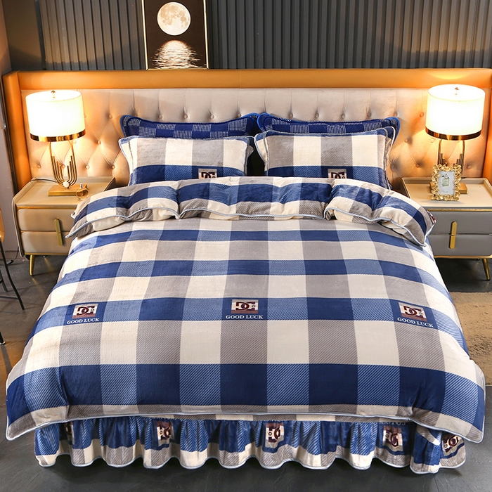 91家纺网 家纺一手货源 找家纺 （总）无瑕家居 2025新款牛奶绒印花四件套