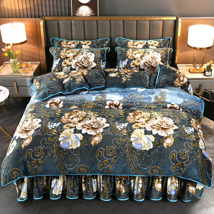 91家纺网 家纺一手货源 找家纺 无瑕家居 2025新款牛奶绒印花四件套 绿野仙踪