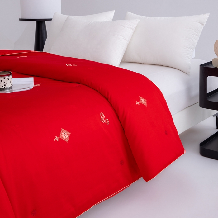 91家纺网 家纺一手货源 找家纺 （总）茧月家纺 蚕丝被100%桑蚕丝被子被芯-喜结连理