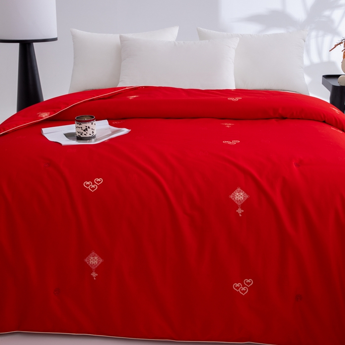 91家纺网 家纺一手货源 找家纺 （总）茧月家纺 蚕丝被100%桑蚕丝被子被芯-喜结连理