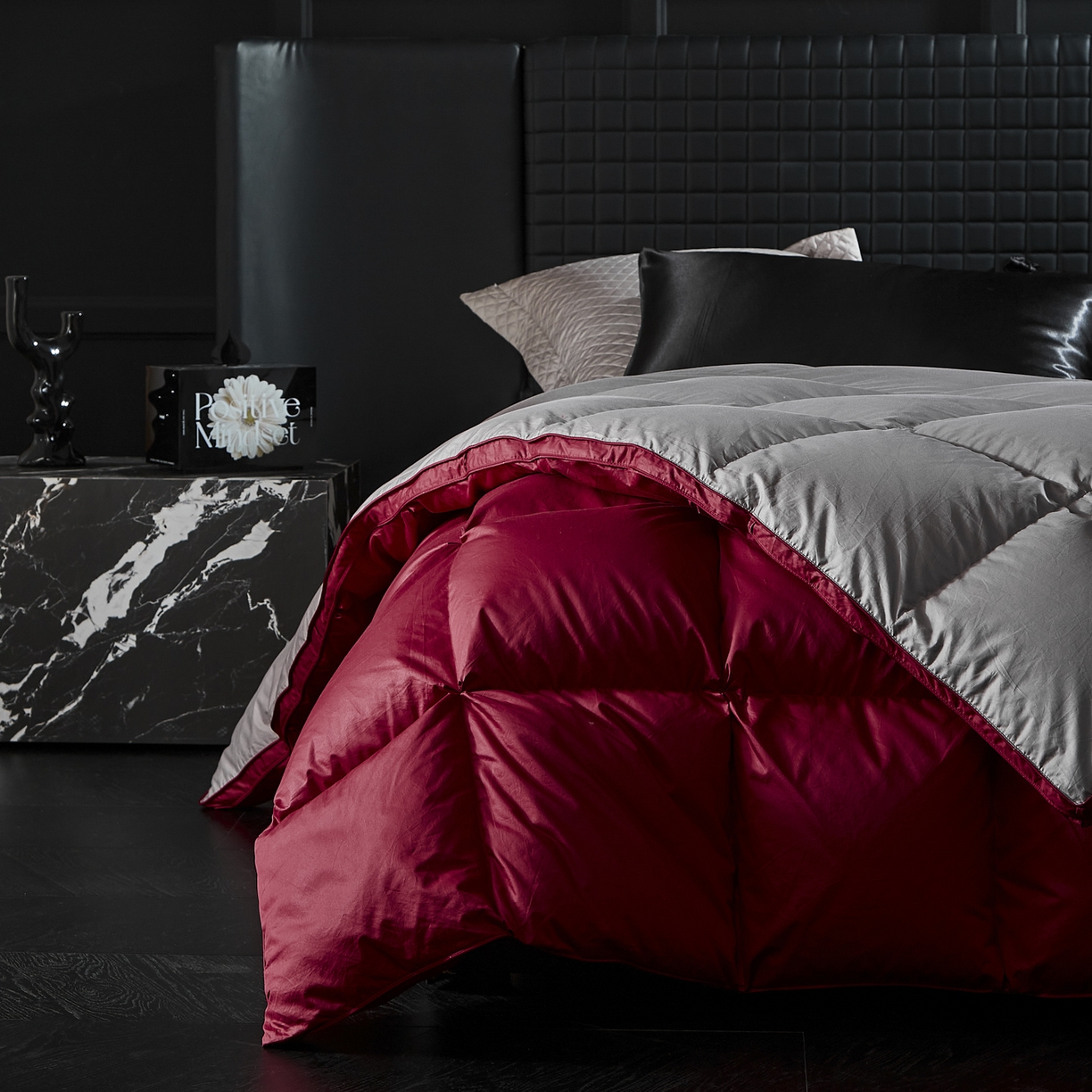 91家纺网 家纺一手货源 找家纺 暖羽屋羽绒馆 2025新款婚庆鹅绒丝被芯 双人喜被 婚庆羽绒被2米 双人加厚春秋被子结婚被褥 怦然心动 红