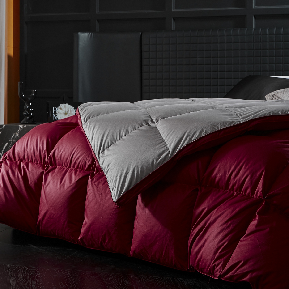 91家纺网 家纺一手货源 找家纺 暖羽屋羽绒馆 2025新款婚庆鹅绒丝被芯 双人喜被 婚庆羽绒被2米 双人加厚春秋被子结婚被褥 怦然心动 红