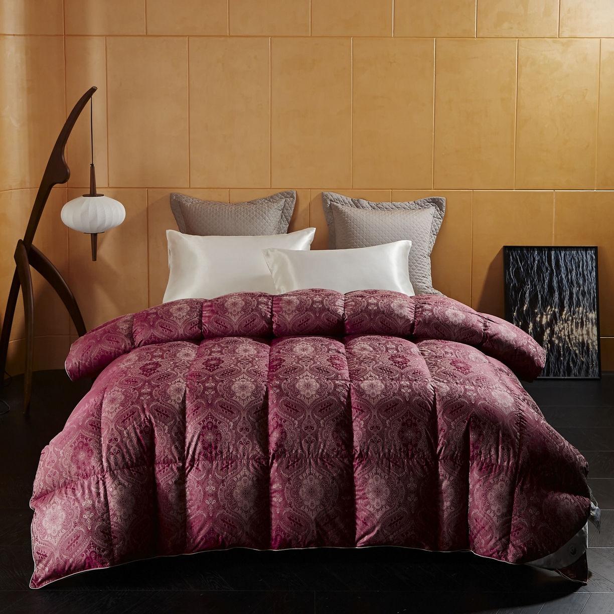 91家纺网 家纺一手货源 找家纺 暖羽屋羽绒馆 2025新款婚庆鹅绒丝被芯 双人喜被 婚庆羽绒被2米 双人加厚春秋被子结婚被褥 倾恋