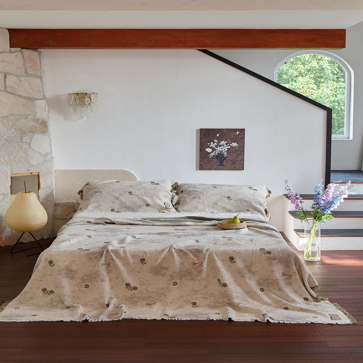 91家纺网 家纺一手货源 找家纺 沐瑟家纺 2025新款四层纱布全棉流苏毯子纱布床盖毛巾被纯棉棉纱夏凉被午睡盖毯三件套 微禾