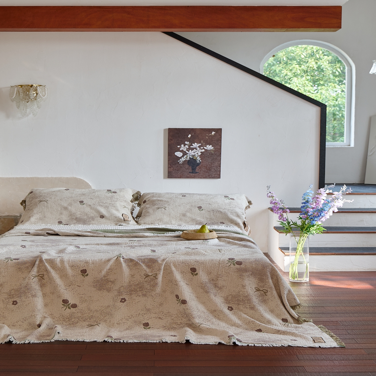 91家纺网 家纺一手货源 找家纺 沐瑟家纺 2025新款四层纱布全棉流苏毯子纱布床盖毛巾被纯棉棉纱夏凉被午睡盖毯三件套 微禾