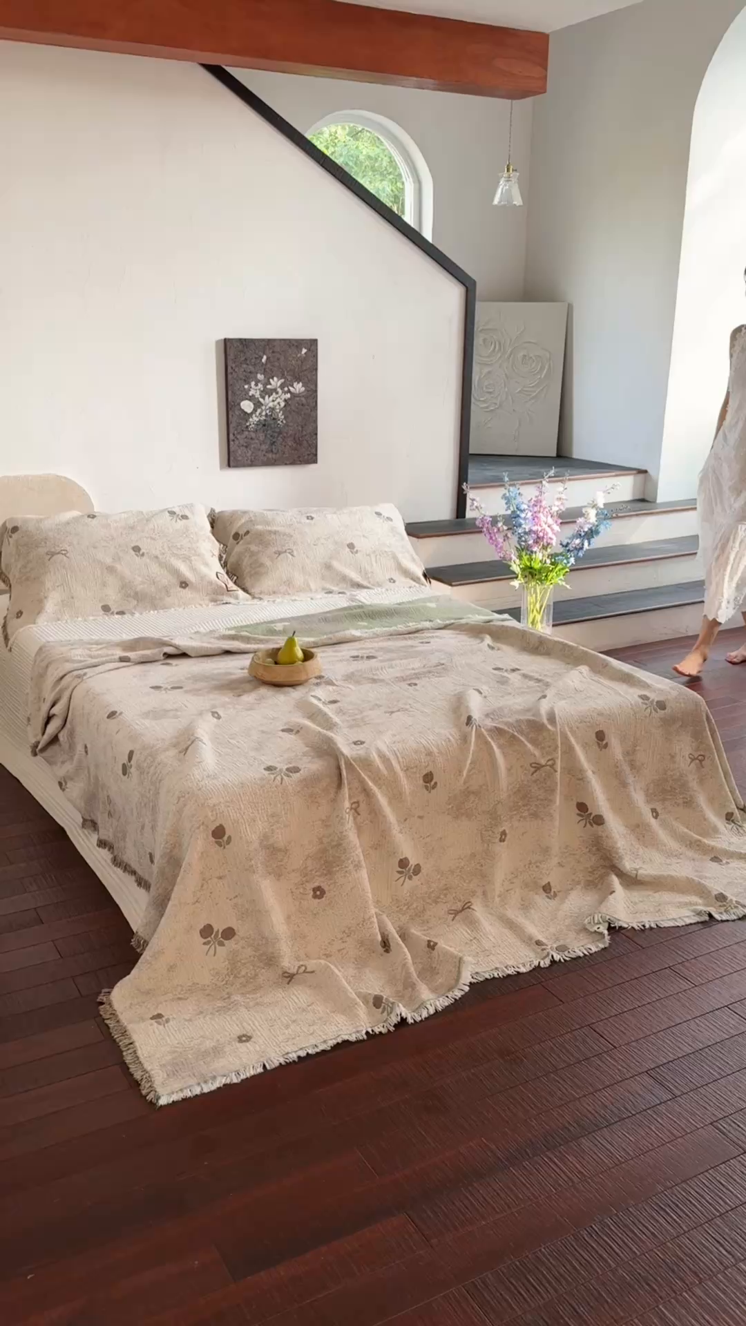 91家纺网 家纺一手货源 找家纺 沐瑟家纺 2025新款四层纱布全棉流苏毯子纱布床盖毛巾被纯棉棉纱夏凉被午睡盖毯三件套 微禾