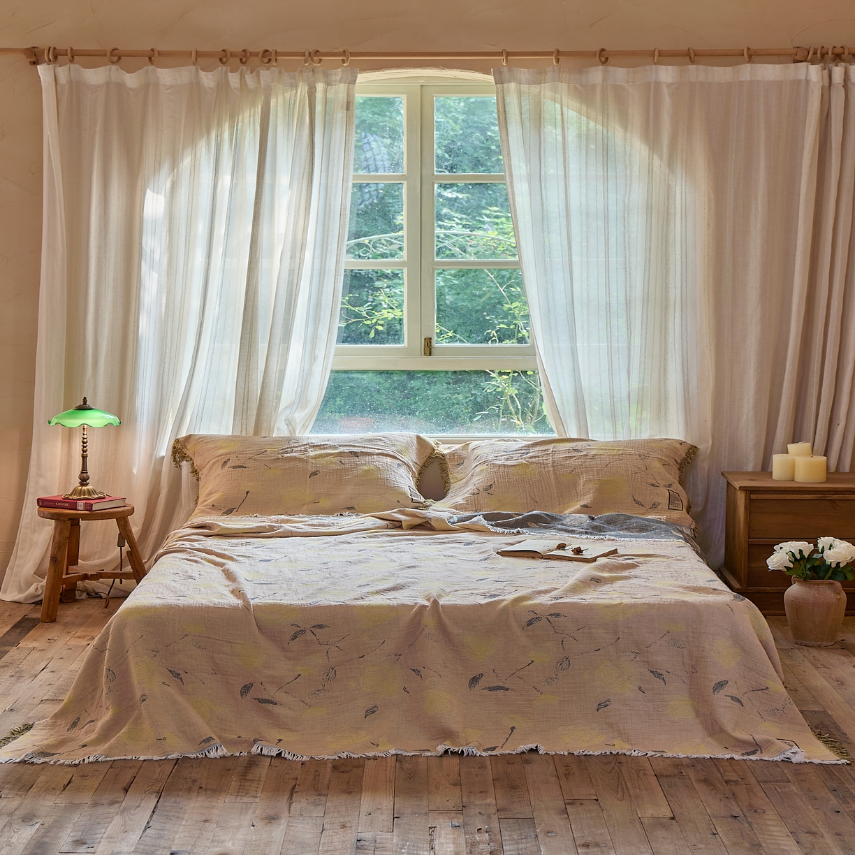 91家纺网 家纺一手货源 找家纺 （总）沐瑟家纺 2025新款四层纱布全棉流苏毯子纱布床盖毛巾被纯棉棉纱夏凉被午睡盖毯