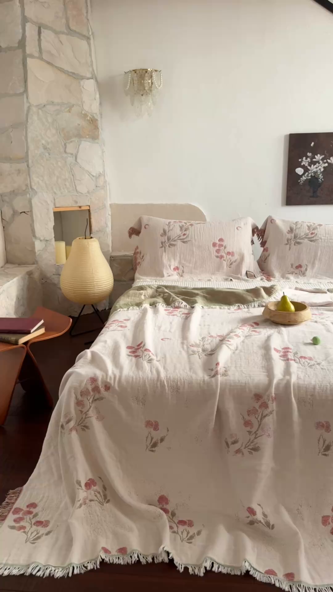 91家纺网 家纺一手货源 找家纺 沐瑟家纺 2025新款四层纱布全棉流苏毯子纱布床盖毛巾被纯棉棉纱夏凉被午睡盖毯 白芷