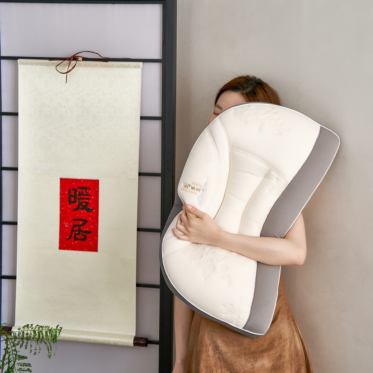 91家纺网 家纺一手货源 找家纺 宇诺家纺 2025新款舒适亲肤五子草本枕头枕芯 五子草本枕1100g