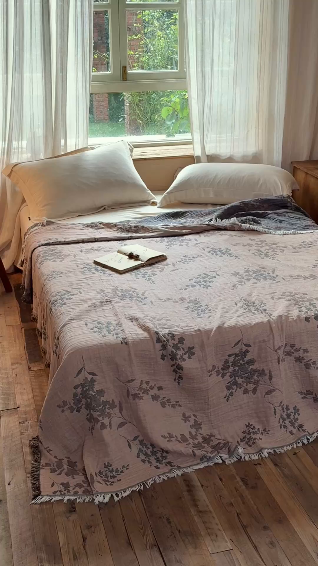 91家纺网 家纺一手货源 找家纺 沐瑟家纺 2025新款四层纱布全棉流苏毯子纱布床盖毛巾被纯棉棉纱夏凉被午睡盖毯 雾屿