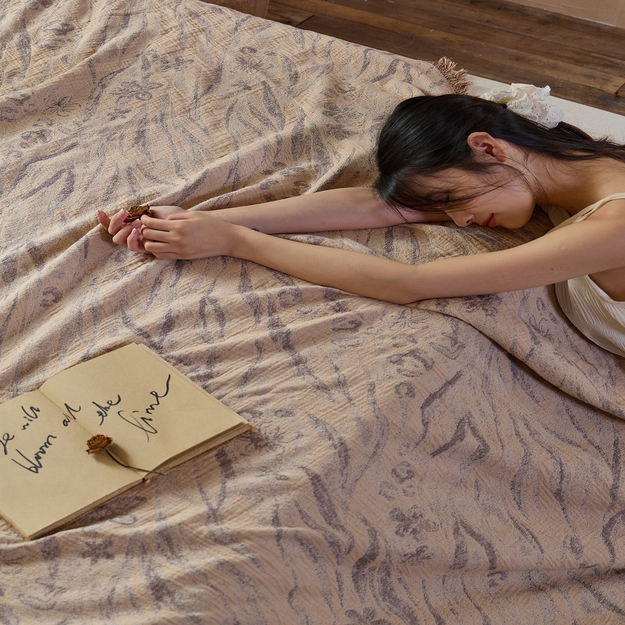 91家纺网 家纺一手货源 找家纺 沐瑟家纺 2025新款四层纱布全棉流苏毯子纱布床盖毛巾被纯棉棉纱夏凉被午睡盖毯 砚秋