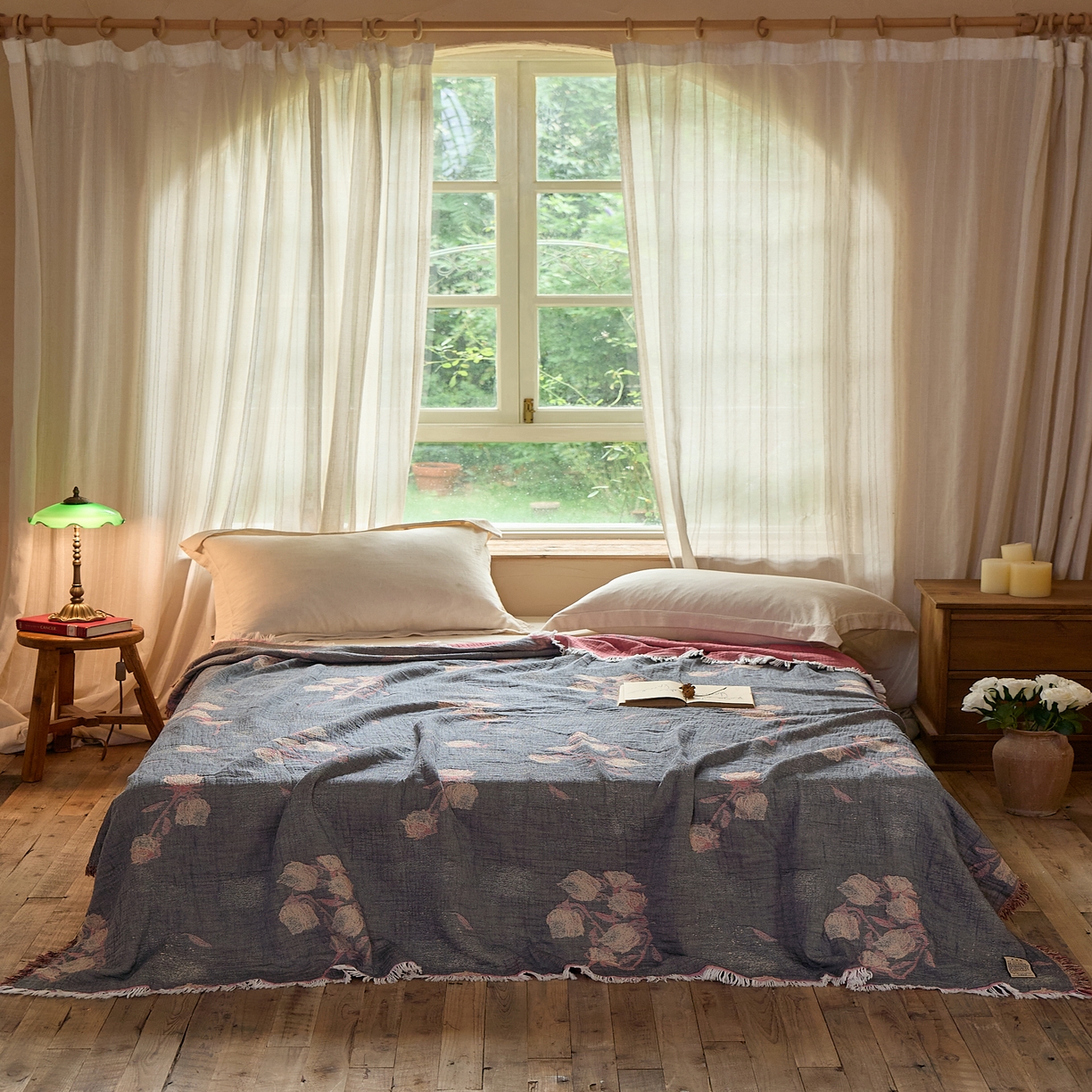 91家纺网 家纺一手货源 找家纺 沐瑟家纺 2025新款四层纱布全棉流苏毯子纱布床盖毛巾被纯棉棉纱夏凉被午睡盖毯 亦玫