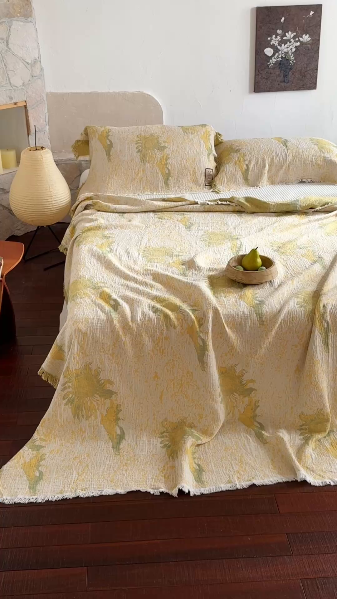 91家纺网 家纺一手货源 找家纺 沐瑟家纺 2025新款四层纱布全棉流苏毯子纱布床盖毛巾被纯棉棉纱夏凉被午睡盖毯 柚屿