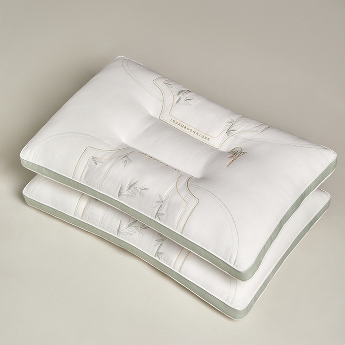 91家纺网 家纺一手货源 找家纺 宇诺家纺 2025新款竹叶亲草药护颈枕头枕芯 竹叶亲草药护颈枕800g