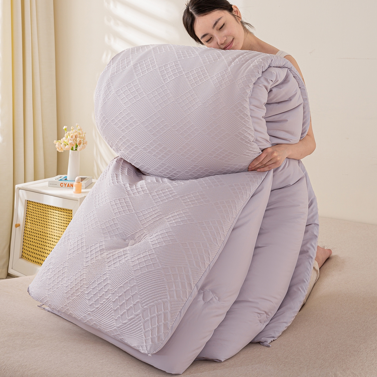 91家纺网 家纺一手货源 找家纺 （总）梵克保罗 2025新款提花羊毛春秋被冬被被子被芯跨境外贸