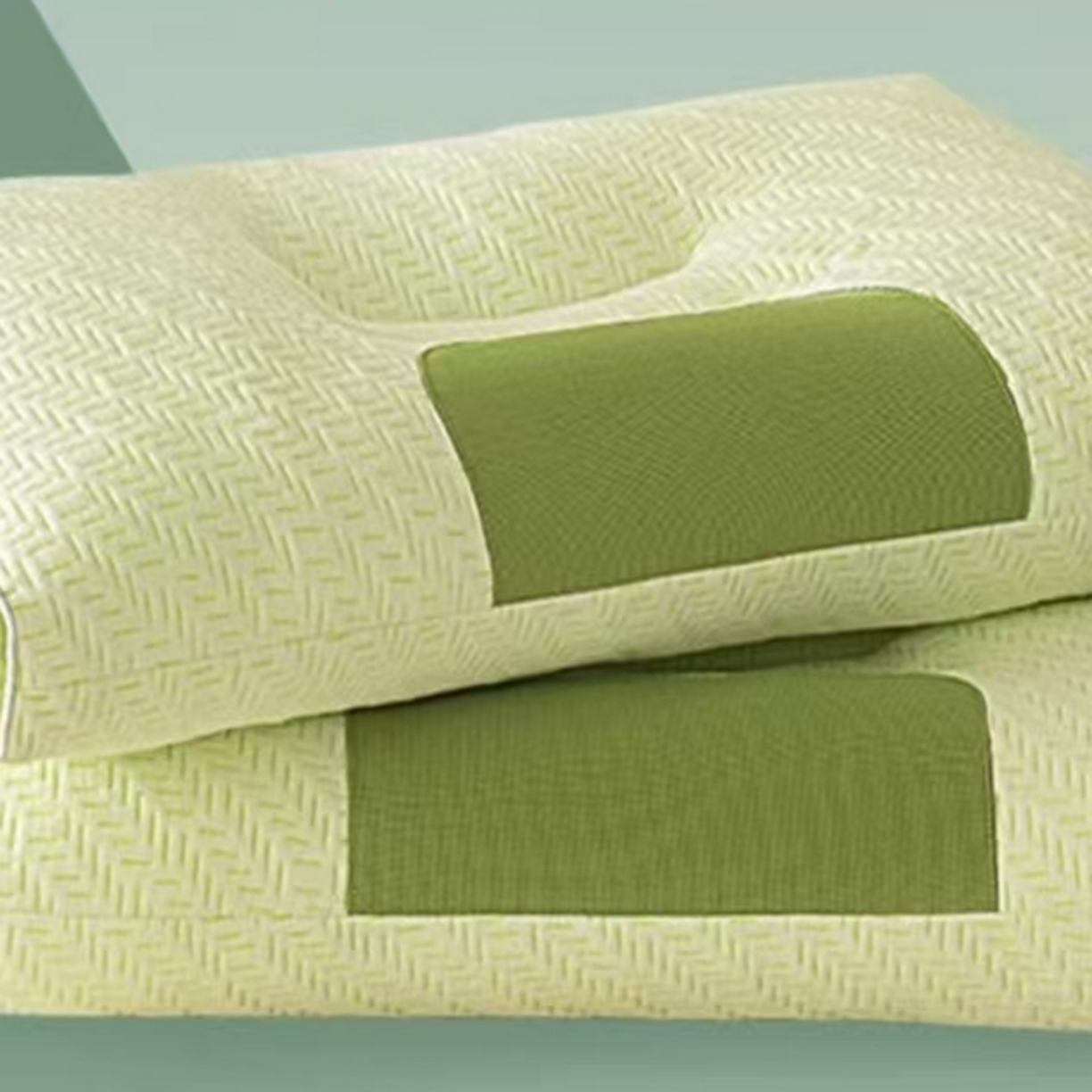 91家纺网 家纺一手货源 找家纺 宇诺家纺 2025新款舒适亲肤枕头枕芯 绿色800g