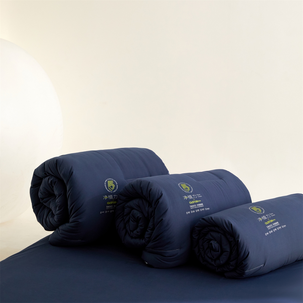 91家纺网 家纺一手货源 找家纺 头等舱 2025新款深睡 零压 软糯 净植力抗菌 防螨 防霉 低致敏 秋冬被（空镜图） 深睡蓝