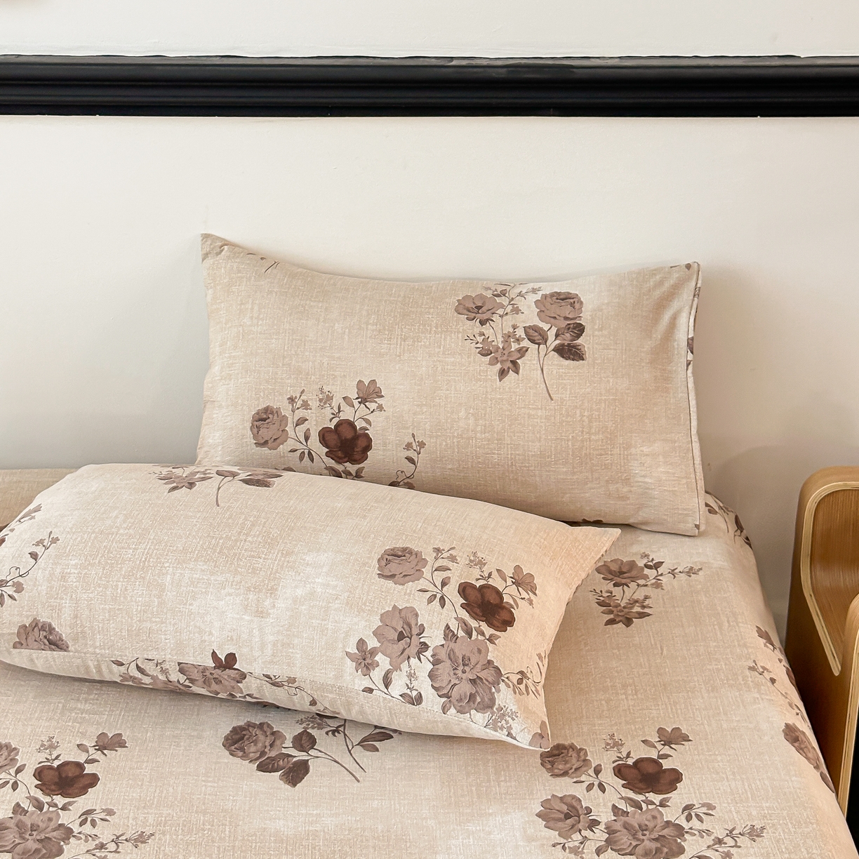 91家纺网 家纺一手货源 找家纺 梦嘉居 2025新款加厚亚麻皱皱纱床笠单床笠枕套床笠单品 繁花梦