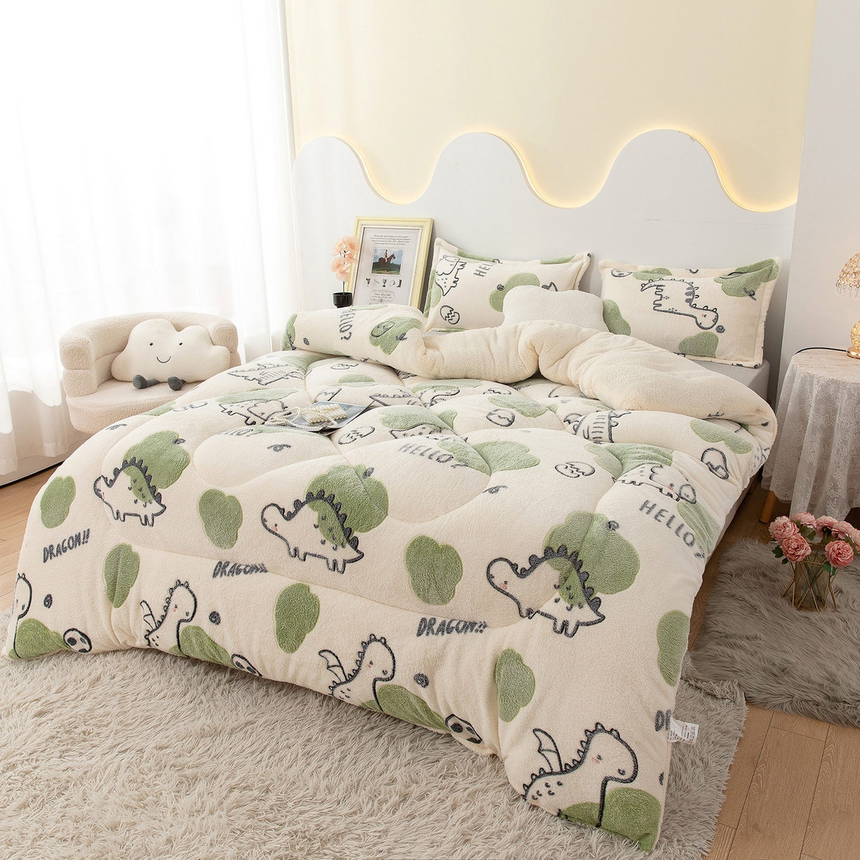 91家纺网 家纺一手货源 找家纺 （总）悦织湾家纺 2025暖绒冬季被子A面雪花绒牛奶绒塔芙绒B面羊羔绒加厚速暖2025新款跨境出口外贸电商热销款可定做