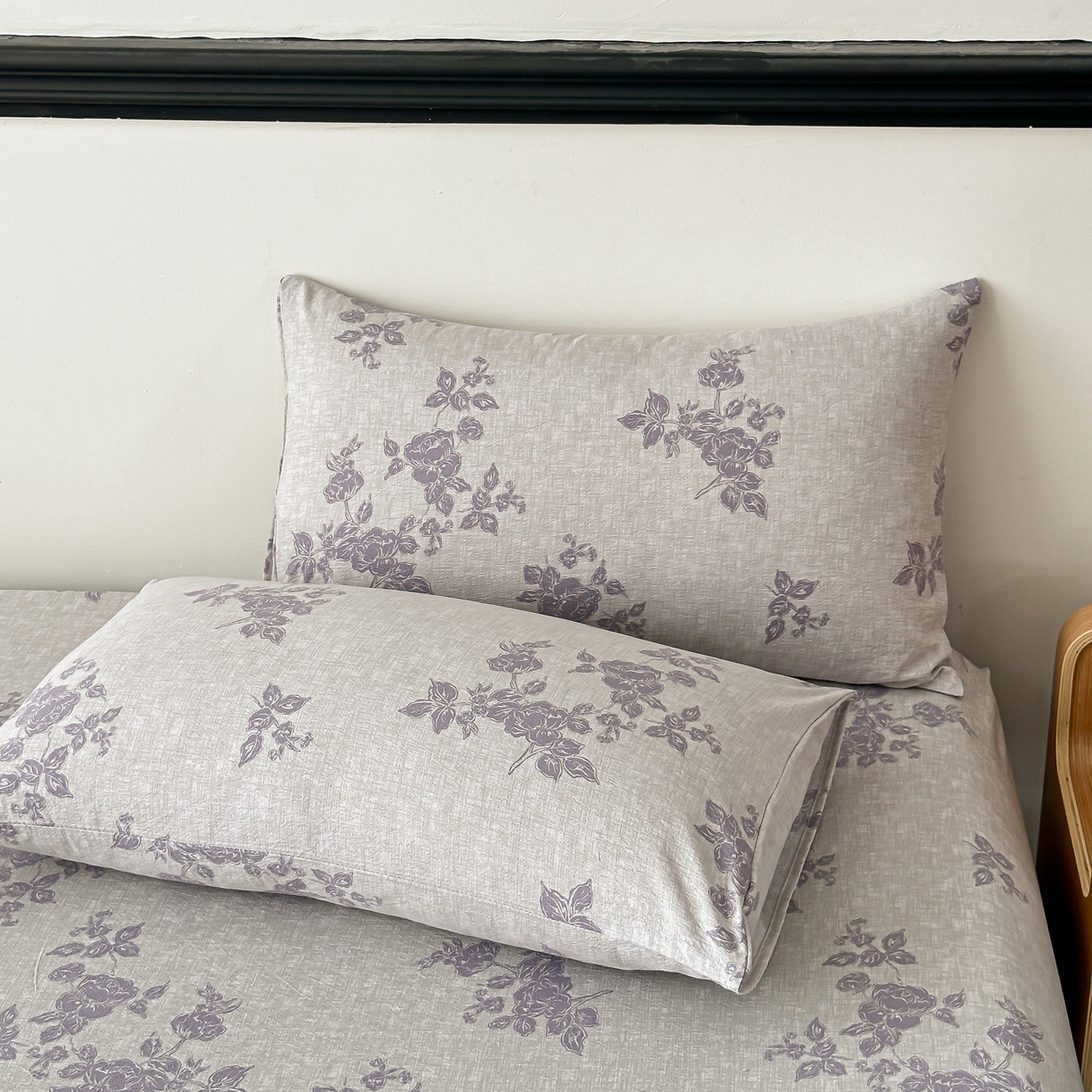 91家纺网 家纺一手货源 找家纺 梦嘉居 2025新款加厚亚麻皱皱纱床笠单床笠枕套床笠单品 水云间