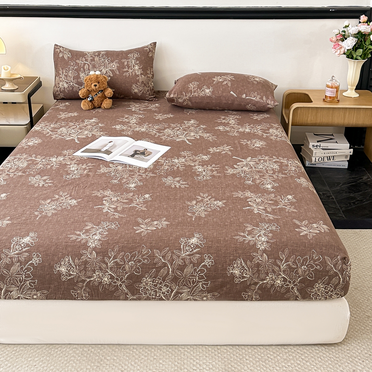 91家纺网 家纺一手货源 找家纺 梦嘉居 2025新款加厚亚麻皱皱纱床笠单床笠枕套床笠单品 云水谣