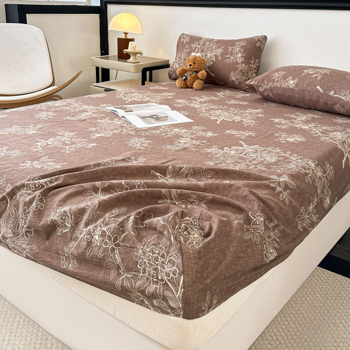 91家纺网 家纺一手货源 找家纺 梦嘉居 2025新款加厚亚麻皱皱纱床笠单床笠枕套床笠单品 云水谣