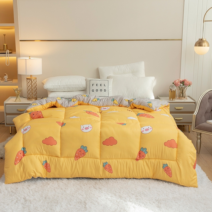 91家纺网 家纺一手货源 找家纺 （总）悦织湾家纺 2025仿棉印花纯色学生被春秋被冬被四季通用被子被芯量多价优整年不断货