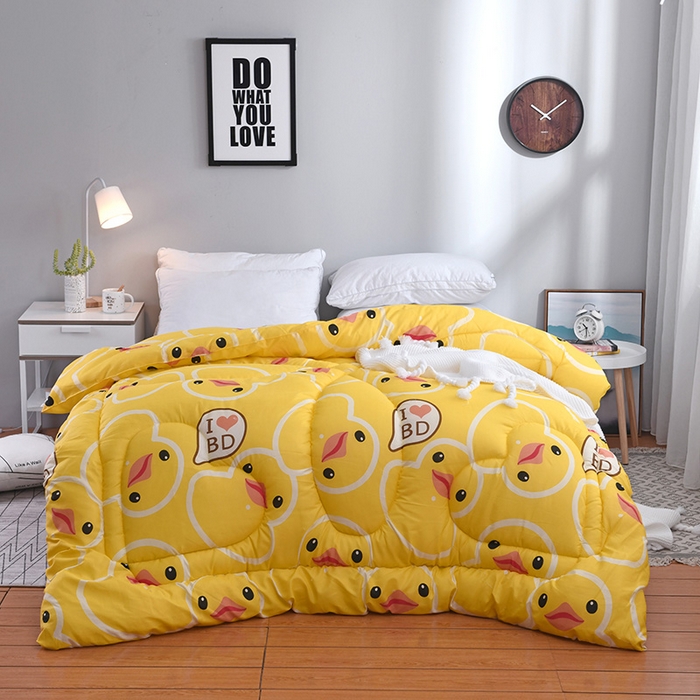 91家纺网 家纺一手货源 找家纺 （总）悦织湾家纺 2025仿棉印花纯色学生被春秋被冬被四季通用被子被芯量多价优整年不断货