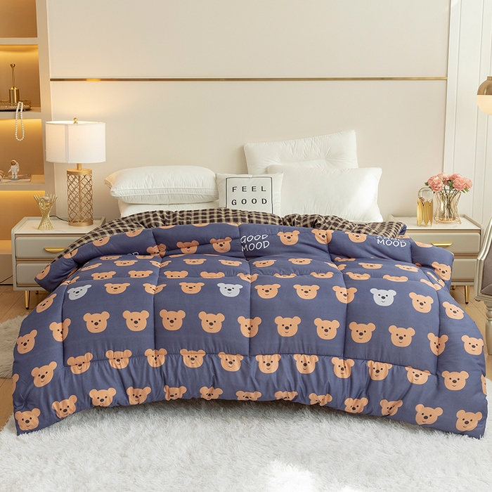 91家纺网 家纺一手货源 找家纺 （总）悦织湾家纺 2025仿棉印花纯色学生被春秋被冬被四季通用被子被芯量多价优整年不断货