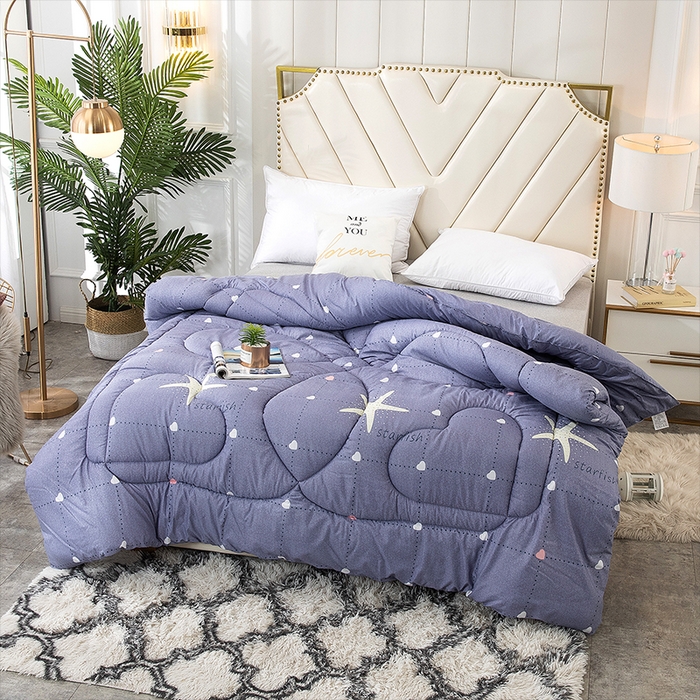 91家纺网 家纺一手货源 找家纺 悦织湾家纺 2025仿棉印花纯色学生被春秋被冬被四季通用被子被芯量多价优整年不断货 海星派对