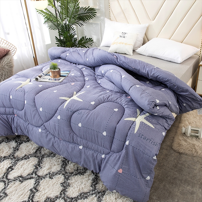 91家纺网 家纺一手货源 找家纺 悦织湾家纺 2025仿棉印花纯色学生被春秋被冬被四季通用被子被芯量多价优整年不断货 海星派对