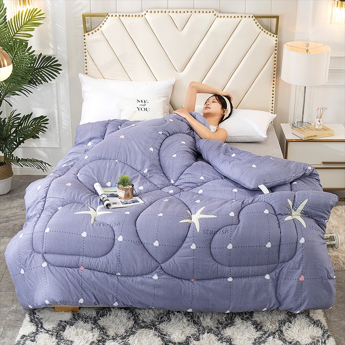 91家纺网 家纺一手货源 找家纺 悦织湾家纺 2025仿棉印花纯色学生被春秋被冬被四季通用被子被芯量多价优整年不断货 海星派对