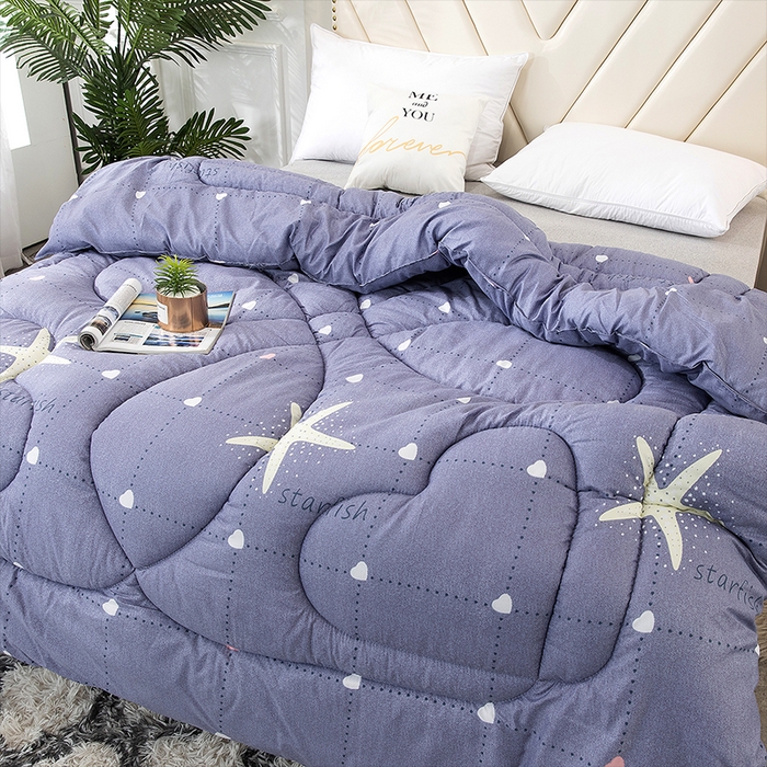 91家纺网 家纺一手货源 找家纺 悦织湾家纺 2025仿棉印花纯色学生被春秋被冬被四季通用被子被芯量多价优整年不断货 海星派对