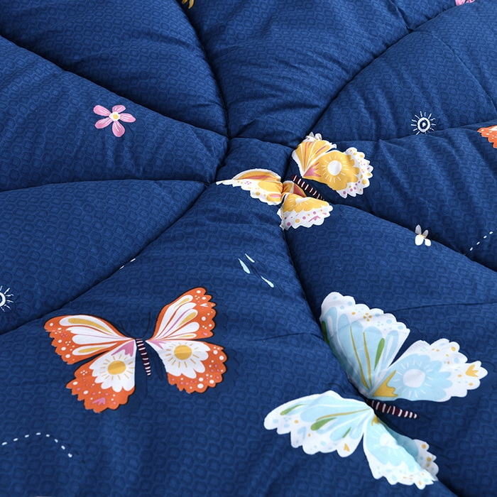 91家纺网 家纺一手货源 找家纺 悦织湾家纺 2025仿棉印花纯色学生被春秋被冬被四季通用被子被芯量多价优整年不断货 蝴蝶飞飞