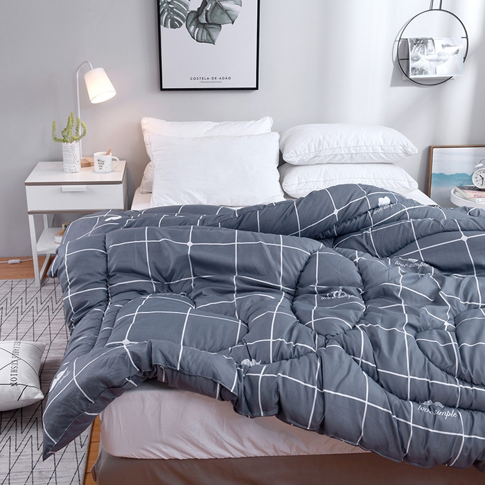 91家纺网 家纺一手货源 找家纺 悦织湾家纺 2025仿棉印花纯色学生被春秋被冬被四季通用被子被芯量多价优整年不断货 皇冠