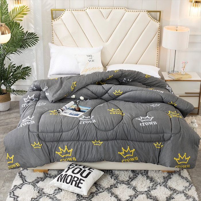 悦织湾家纺 2025仿棉印花纯色学生被春秋被冬被四季通用被子被芯量多价优整年不断货 加冕