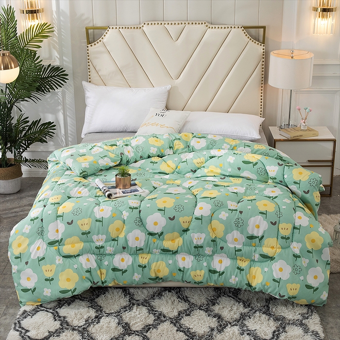 悦织湾家纺 2025仿棉印花纯色学生被春秋被冬被四季通用被子被芯量多价优整年不断货 清新物语