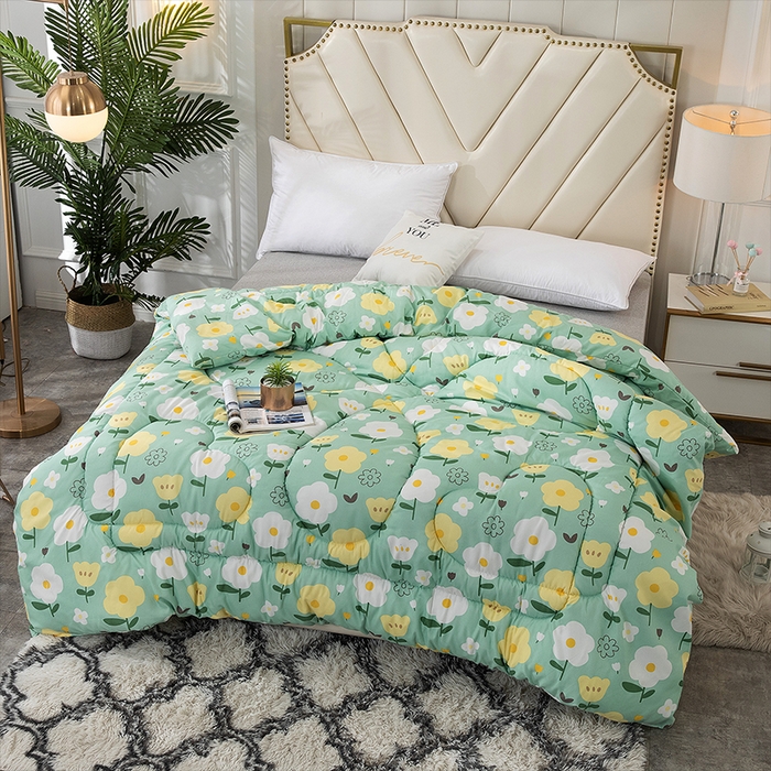 91家纺网 家纺一手货源 找家纺 悦织湾家纺 2025仿棉印花纯色学生被春秋被冬被四季通用被子被芯量多价优整年不断货 清新物语