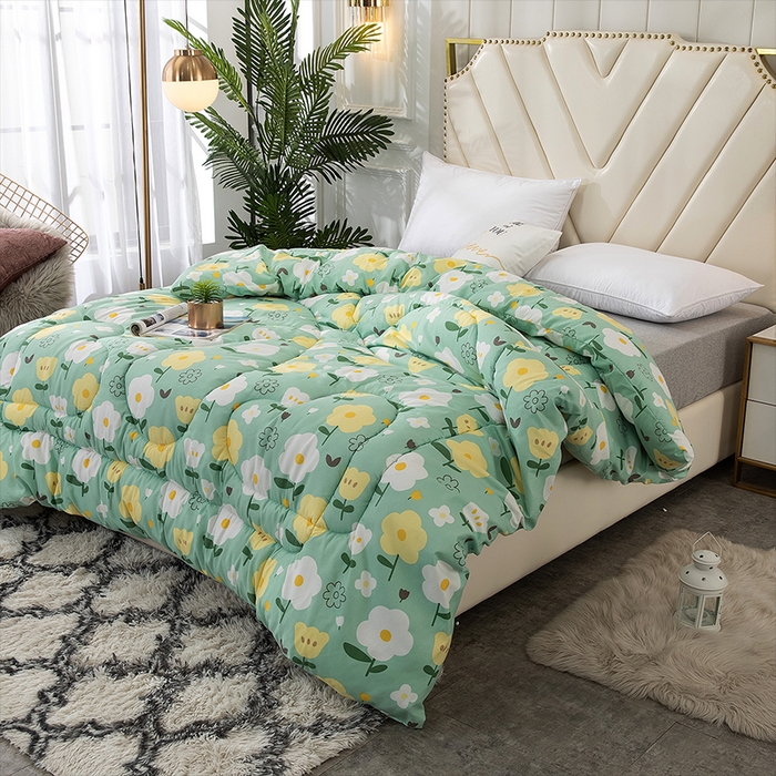 91家纺网 家纺一手货源 找家纺 悦织湾家纺 2025仿棉印花纯色学生被春秋被冬被四季通用被子被芯量多价优整年不断货 清新物语