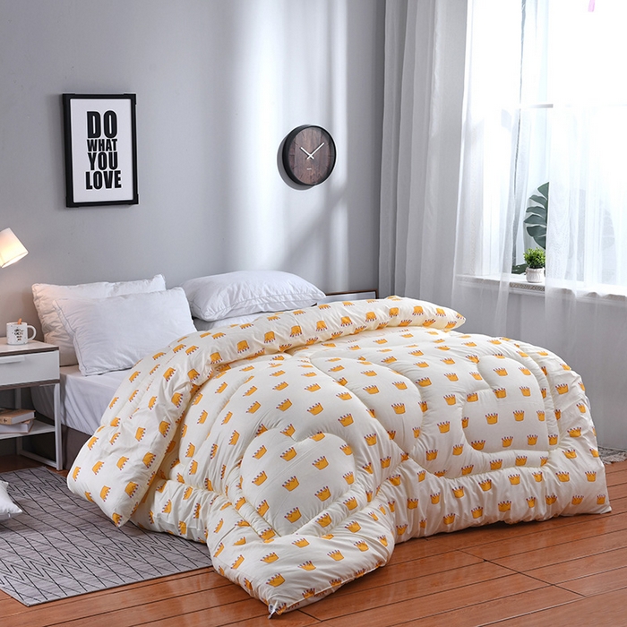 91家纺网 家纺一手货源 找家纺 悦织湾家纺 2025仿棉印花纯色学生被春秋被冬被四季通用被子被芯量多价优整年不断货 小皇冠