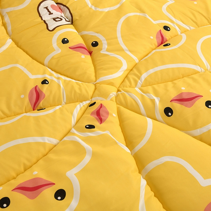 91家纺网 家纺一手货源 找家纺 悦织湾家纺 2025仿棉印花纯色学生被春秋被冬被四季通用被子被芯量多价优整年不断货 小黄鸭