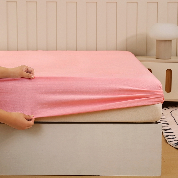 91家纺网 家纺一手货源 找家纺 柏钧家纺 新款外贸跨境电商热销款印花床笠三件套 粉色