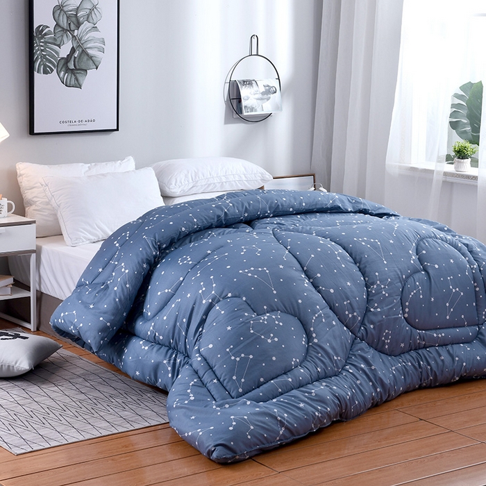 91家纺网 家纺一手货源 找家纺 悦织湾家纺 2025仿棉印花纯色学生被春秋被冬被四季通用被子被芯量多价优整年不断货 星座恋人