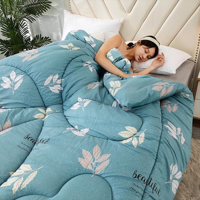 91家纺网 家纺一手货源 找家纺 悦织湾家纺 2025仿棉印花纯色学生被春秋被冬被四季通用被子被芯量多价优整年不断货 樱之恋