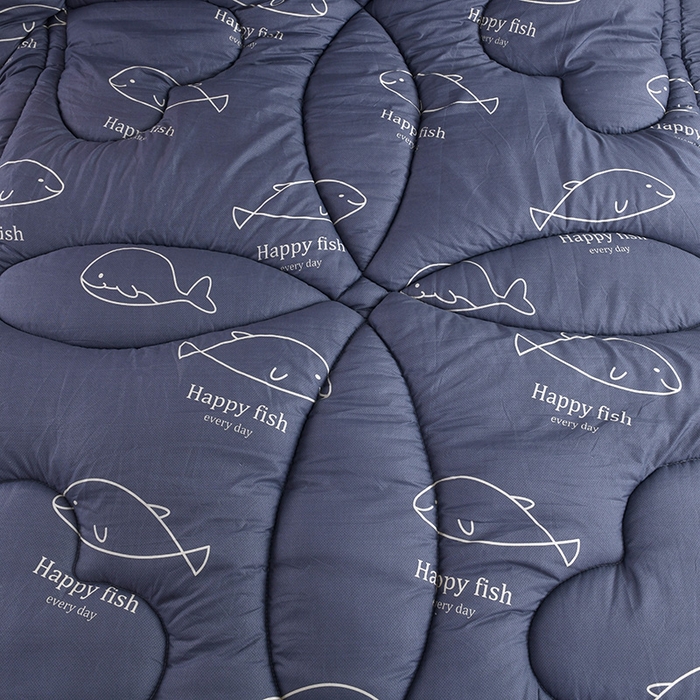 91家纺网 家纺一手货源 找家纺 悦织湾家纺 2025仿棉印花纯色学生被春秋被冬被四季通用被子被芯量多价优整年不断货 鱼