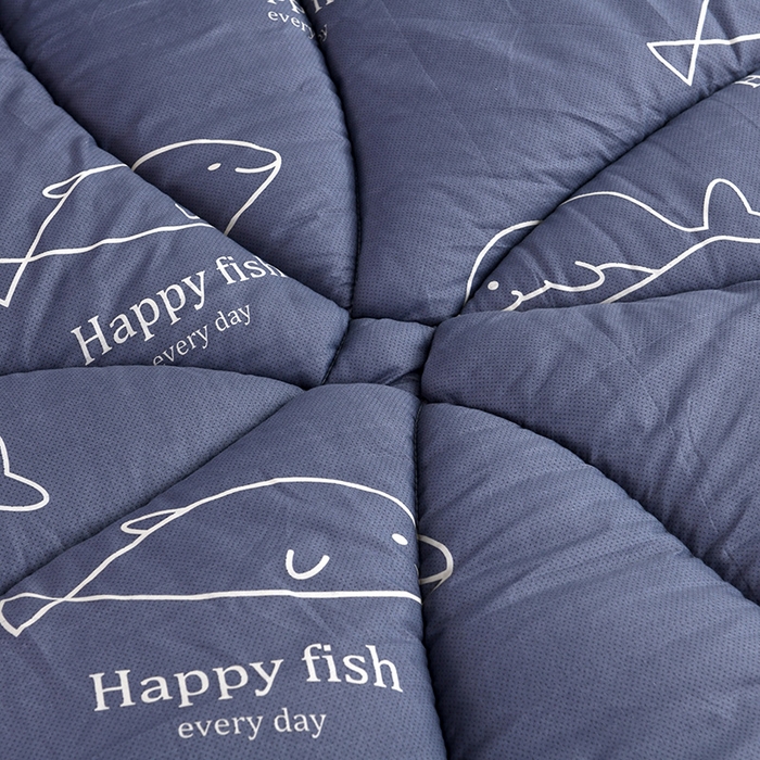 91家纺网 家纺一手货源 找家纺 悦织湾家纺 2025仿棉印花纯色学生被春秋被冬被四季通用被子被芯量多价优整年不断货 鱼