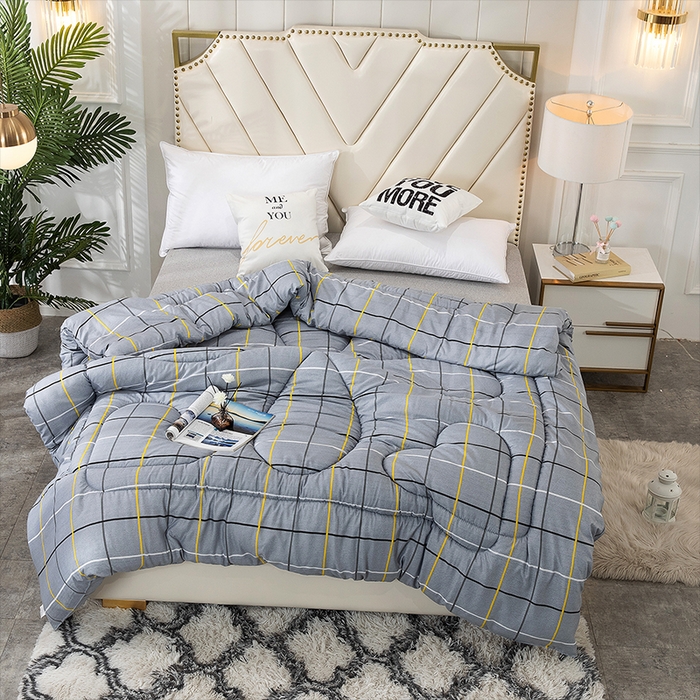 91家纺网 家纺一手货源 找家纺 悦织湾家纺 2025仿棉印花纯色学生被春秋被冬被四季通用被子被芯量多价优整年不断货 真情有约