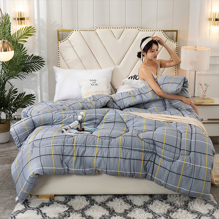 91家纺网 家纺一手货源 找家纺 悦织湾家纺 2025仿棉印花纯色学生被春秋被冬被四季通用被子被芯量多价优整年不断货 真情有约