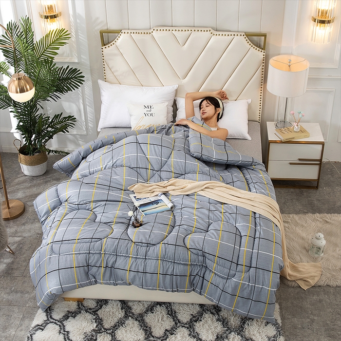 91家纺网 家纺一手货源 找家纺 悦织湾家纺 2025仿棉印花纯色学生被春秋被冬被四季通用被子被芯量多价优整年不断货 真情有约