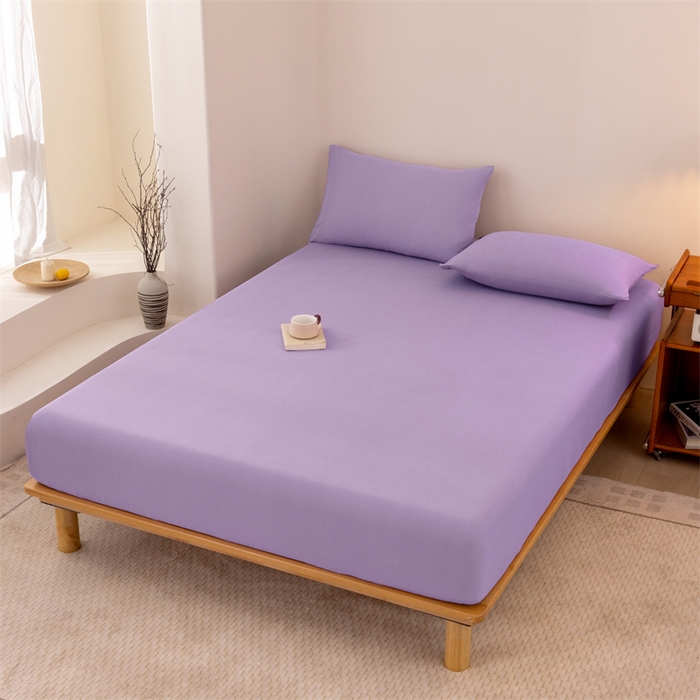 91家纺网 家纺一手货源 找家纺 柏钧家纺 新款外贸跨境电商热销款印花床笠三件套 深紫